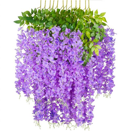 1Pc 110cm Wisteria Artificial Flower Silk Vine Hanging Garla