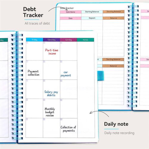 PU Budget planner Expense Tracker Notebook saving Journal