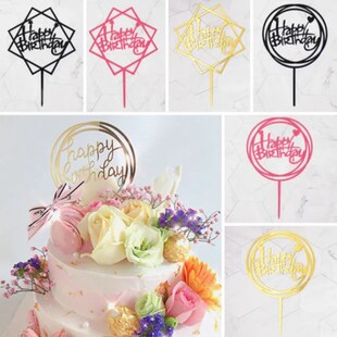 Happy Birthday Cake Topper Acrylic Letter Cake Toppers Party
