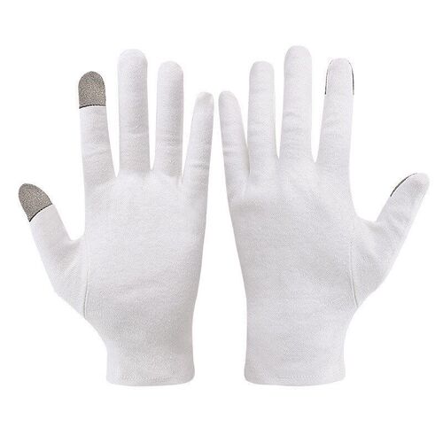 Silver Fiber Twofinger Touchscreen Gloves Cotton Spandex Lig