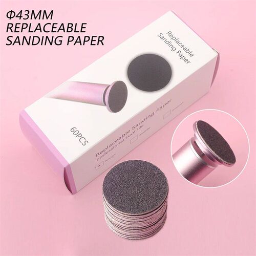 43mm 60pcs/Box Foot Dead Skn Sandpaper For Electrc Nal Fle C
