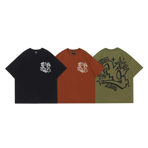 Simple Fun Letter Loose All-match Casual Couple Short-sleev