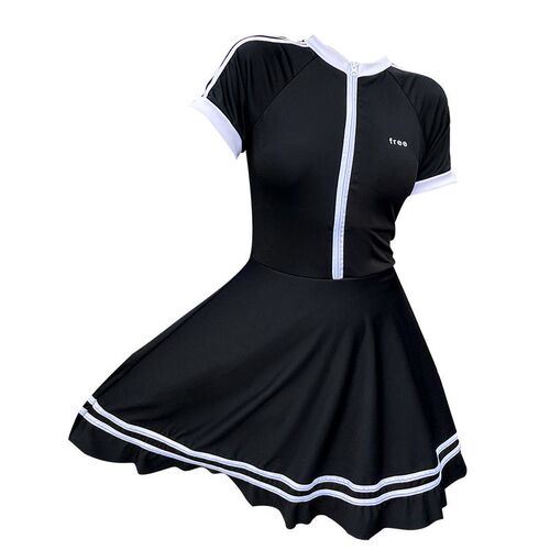 Womens one-piece swimsuit ins style conservative slim skirt