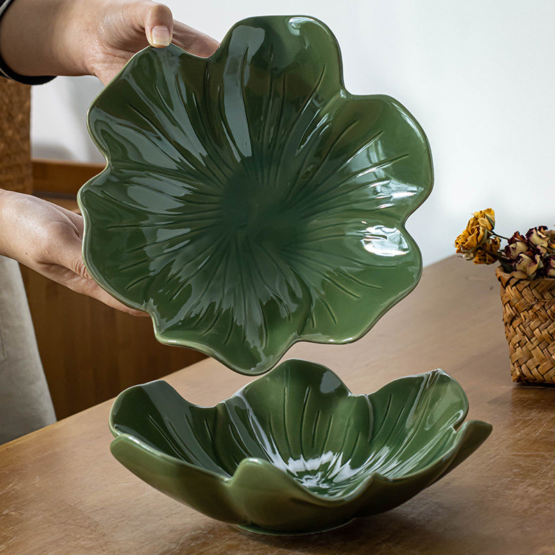 涧山集 复古风手工陶瓷果盘客厅糖果盘民宿餐厅菜盘不规则沙拉盘,家居饰品,果盘/果篓,淘宝优惠券,粉丝福利购,淘宝优惠卷