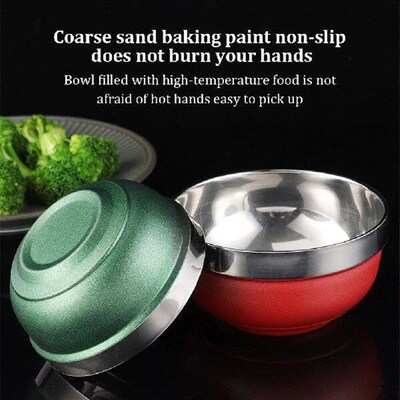 10Pcs Stainless Steel Bowl Noodles Container Kitchen