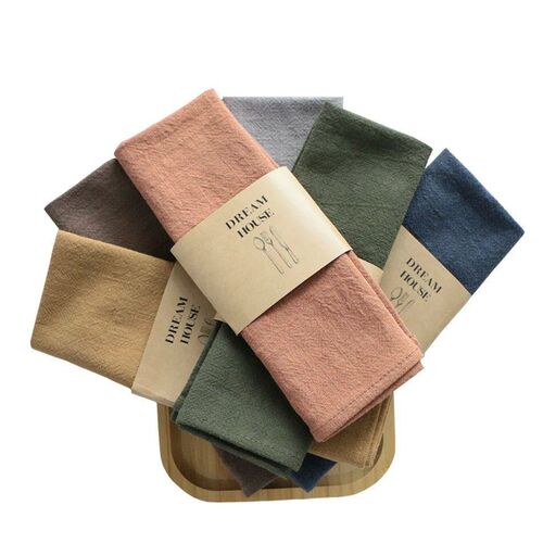 Cotton Linen Thicken Colorful Cloth Napkins,Reusable Fabric