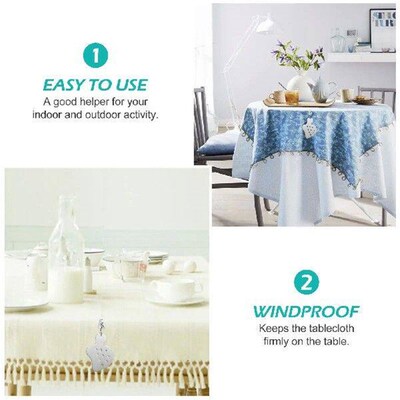 4PCS Tablecloth Clips Stainless Steel Bracket Clamp for