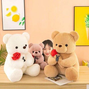 25-55CM Valentines Day roses teddy bear animal plush toys