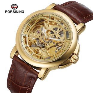 Men Watches Leather Tourbillon Mechanical Watch 自动机械手表