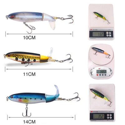 1 Pcs 10cm/14cm Topwater Fishing Lure Whopper Popper Artific