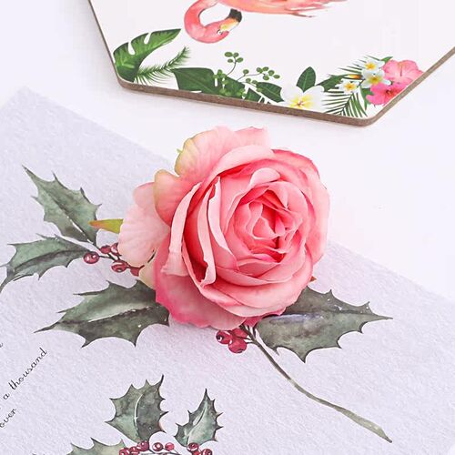 50/100pcs 6.5cm Artificial Sike Princess Rose Flower Heads F