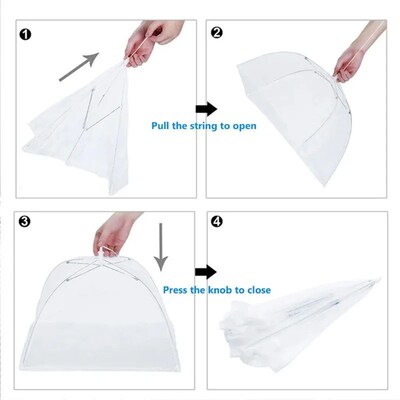 Folding Food Mesh Cover Tent Home Dining Table Kitchen Count