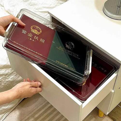 New Transparent Acrylic Desktop Paper Storage Box A4 Documen