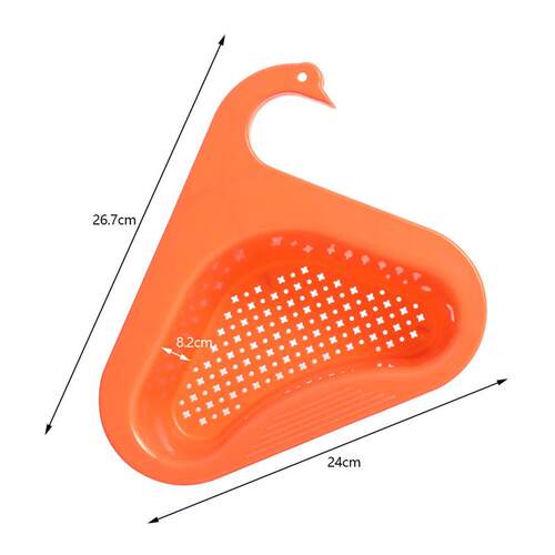 Kitchen Sink Drain Basket Swan Drain Rack Multi-functional H