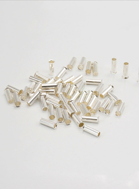 EN08管型裸端子 针形冷压接线端子 管式插针紫铜裸铜管铜鼻子