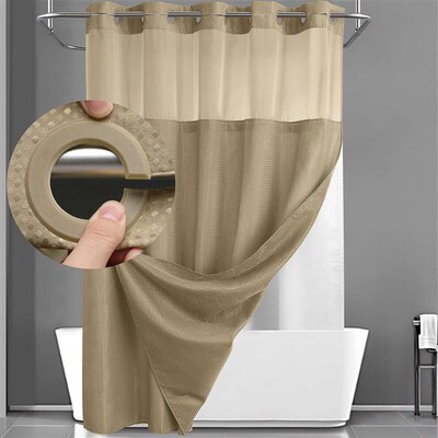 No hook waffle bathroom shower curtain set shading shower 帘