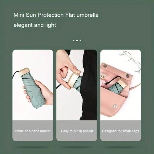 Small Folding Umbrella Sun Women GiftMen Mini Sun Parasol Gi