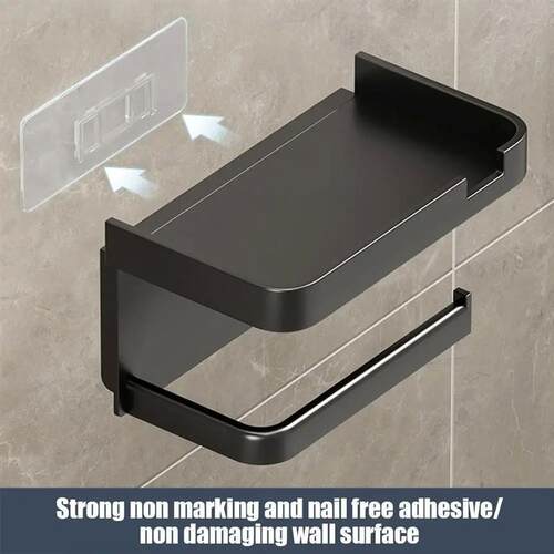 Wall Mounted Toilet Paper Holder Rustproof Thickened Plastic