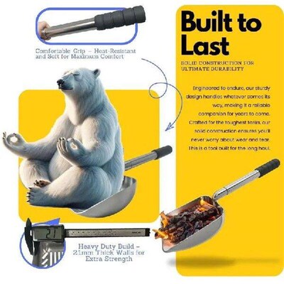 Ash Shovel For Wood Stove Stainless Steel Coal Scoop
