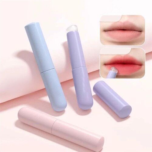 Q Soft Silicone Lip Brush With Dust Proof Cover Round Head L