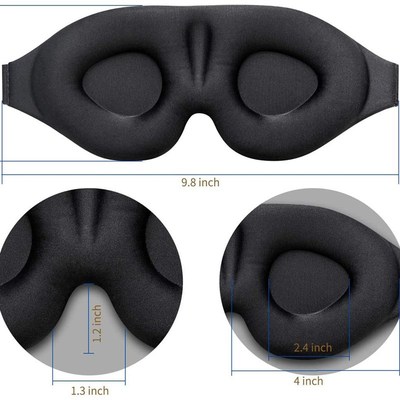 3D Sleeping Mask Block Out Light Soft Padded Sleep Mask For