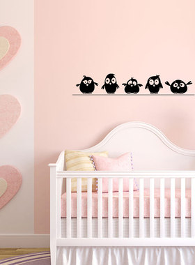 Lovely Five Birdies Wall er Kids Rooms Living Room Backgroun