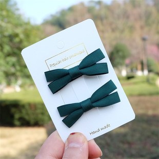 2Pcs/Set Hair Bow Clips For Girls Baby Kawii Barrettes Cute