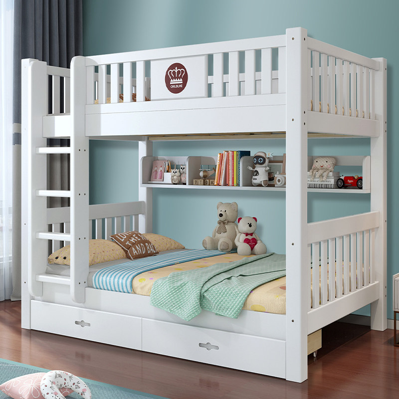 全实木上下床层床高低床两层子母床学生床上下铺橡胶木床儿童床,住宅家具,高低/子母床,淘宝优惠券,粉丝福利购,淘宝优惠卷