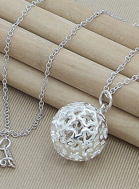Wholesale Price 925 Silver Necklace Fashion Simple Round