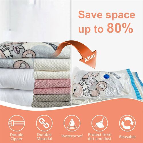 4pc Thickened Vacuum Compreion Bag, Tranparent Quilt Vacuum