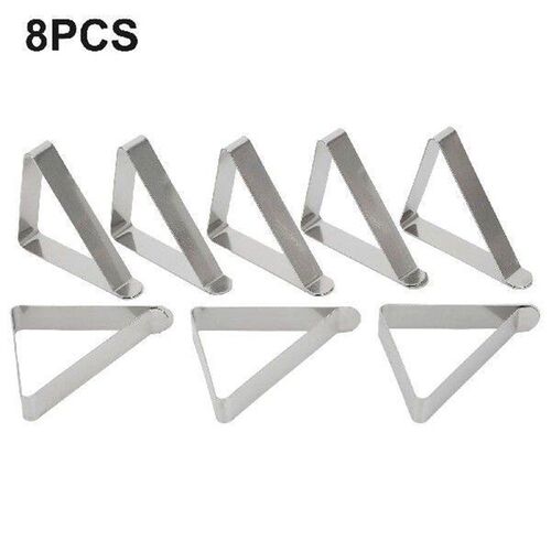 8pcsStainless Steel Tablecloth Clamps Table Cloth Clips