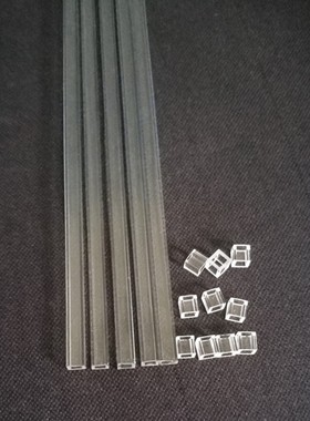 订制耐高温一体外边长毫米JGS2方形石英玻璃管石英毛细管方形管