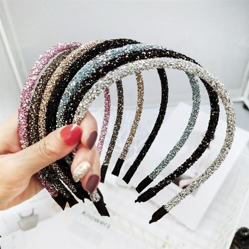 Girls Shiny Luxury Rhinestone Hair Band High Quality  Pearls