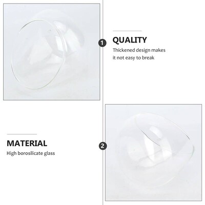 Slant Cut Bowl Glass Vase Clear Bubble Bowl Slanted Globe Te