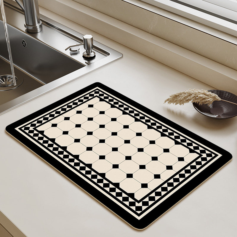 科技皮沥水垫台面吸水凉垫法式瓦斯炉餐具乾燥垫桌面隔热免洗杯垫,居家布艺,厨房地垫,淘宝优惠券,粉丝福利购,淘宝优惠卷