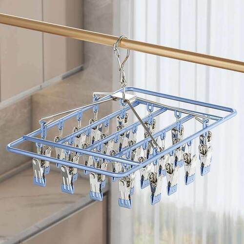Thick round dip plastic multi-head hosiery rack balcony