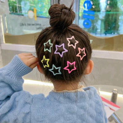 Little girl five-pointed star hairpin childrens broken hair