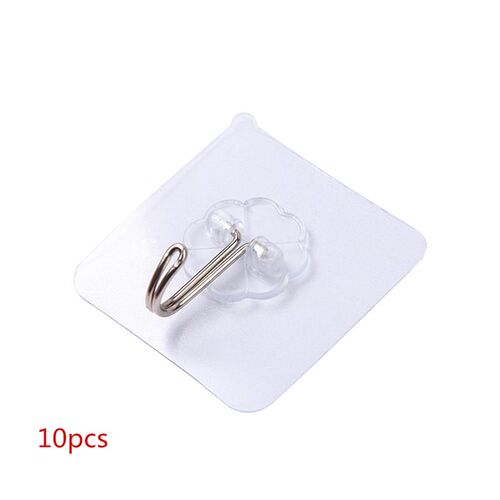 5pcs/10pcs Transparent Hangers Self Adhesive wall Hooks Stor