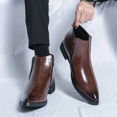 Classic Mens Slip on Low Top Casual Shoes 2024 Leather Point