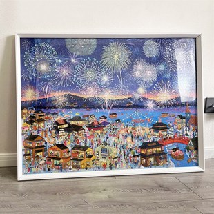 定制拼图框1000片0片70**75配相框实木相框拼图裱框