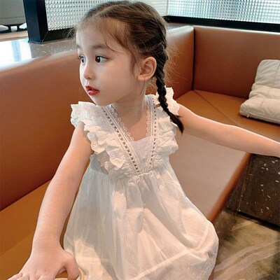 Kids Girls Dresses 2023 New Summer Lace Princess Dresses Chi