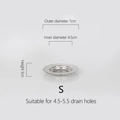 Full-hole stainless steel bathroom washbasin hair filter kit