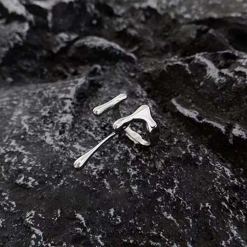 2023 New Punk Irregular Liquid Lava Open Rings for Women Vin