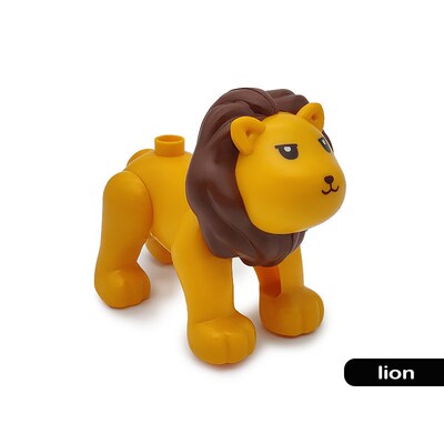 New Large Building Block Ocean Zoo Whale Crocodile Lion Kang