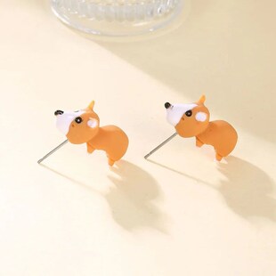 2pcs/1pair Animal Cartoon Stud Earring For Women Cute Dinosa