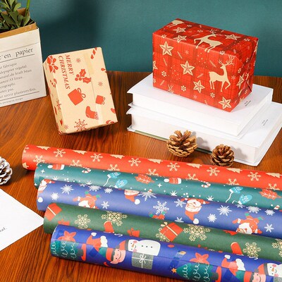 10pcsChristmas wrapping paper, Christmas gift wrapping paper