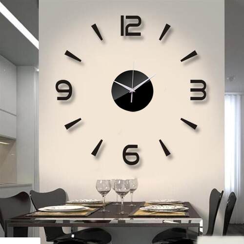 2022 New 3D Wall Clock Mirror Wall Stickers Fashion Living R