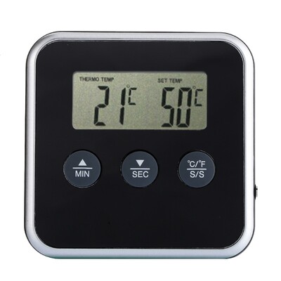 2021 BBQ Digital Grill Smoker Meat Thermometer Timer with