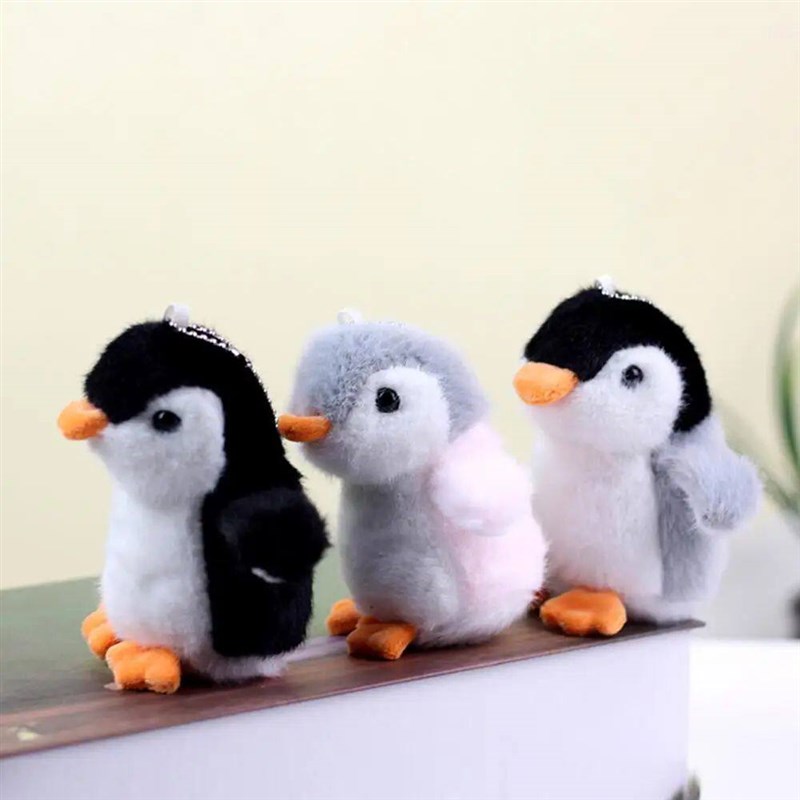11CM Penguin Plush Pendant?Soft?Easy Hanging?Mini?3D Eye图片
