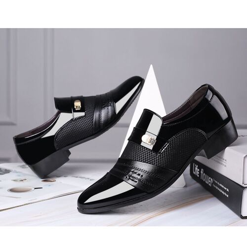 Former Men Shoe Black Leather Shoes for Men Luxury Plus Size